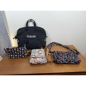 VERA BRADLEY MIX LOT of 4: Totes, Crossbody, Purses, Bags Multicolor/Sizes